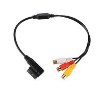 Alnicov Car AMI USB Data Conversion Cable AMI MMI to 3RCA Audio Video Female Input Cable for DVD and Audio Video Devices