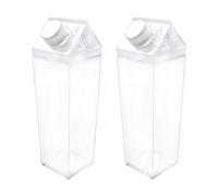 Alnicov Clear Water Bottle Transparent 500ML Plastic Milk Carton Water Bottle Drink Iced Tea Bottle Milk Bottles For Beverages Juice