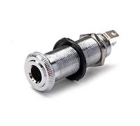 Alnicov Cylinder Clip End Pin Mono Panel Output Jack Socket For Electric Guitar Bass 6.35MM,Chrome