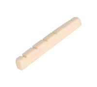 Alnicov Electric Guitar Bone Nut,42x3.5mm Flat Bottom Pure Cattle Bone Slotted for 6 String Strat Tele Guitars