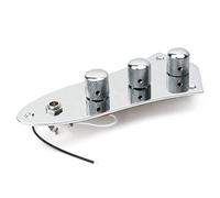 Alnicov Fully Loaded Control Plate Pre-Wired Control Plate With Chrome Metal Cap for Jazz Bass J Style Bass Guitar