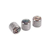 Alnicov Guitar Contral Knobs,Silver With Pearl Abalone Volume Tone Control Metal Knobs For Guitar Bass 3 Pack