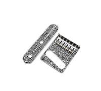 Alnicov Guitar Saddles Bridge,Control Plate,for 6 String Electric Guitar,Silver