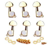 Alnicov Guitar String Tuning Pegs 3L3R Machine Heads Knobs Tuners Machine Head Set For Electric Or Acoustic Guitar, Gold