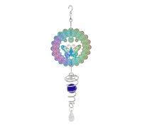 Alnicov Hanging Wind Spinner, Butterful Shape 3D Rotating Wind Chimes, Crafts Ornaments Indoor/Outdoor Decor Hanging Wind Spinners, Kinetic Yard Art Decorations (Multicolor)