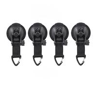Alnicov Heavy Duty Suction Cup Anchor with Securing Hook,Camping Tarp Accessory for Camping Car Van Truck Boat and Home(4pcs,Black)