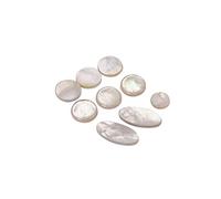 Alnicov High Quanlity 9Pcs/Set Alto Tenor Soprano Saxophone Sax Pearls Key Buttons Inlays Accessories,white shell