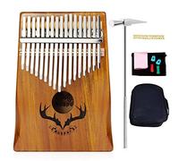 Alnicov Kalimba 17 Keys Thumb Piano,Portable Mbira Acacia wood Finger Piano,Gift for Adult Beginners Professional(Reindeer Horn)