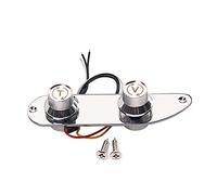 Alnicov Metal Prewired Guitar Control Plate Telecaster Control Plate For 51 P Bass Guitar,Chrome