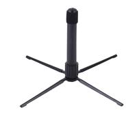 Alnicov Portable Metal Folding Flute Stand Clarinet Rest Stand Black Compact and Lightweight with Detachable Base and Felt Pad for Instrument Protection