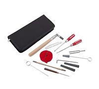 Alnicov Professional Piano Tuning Kits,14 PiecesTuner Tools Including Universal Piano Tuning Wrench Tuning Hammer,Rubber Mutes,Temperament Strip,Tuning Fork DIY Tuning Tools with Case