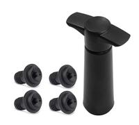 Alnicov Saver with 4 Vacuum Stoppers Wine Stoppers Wine Vacuum Extractor Reusable Bottle Sealer Keeps Wine Fresh (Black)