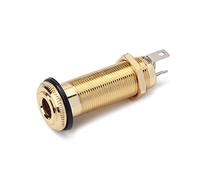 Alnicov Stereo Copper Guitar Bass Barrel Jack Cylinder Input/Output Jacks 4 Pins Gold
