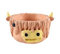 Alnicov Yarn Knitting Bowl, Handmade Yarn Storage Round Woven Bowl, Crochet Storage Highland Cow Holder for Crocheting, Knitting Crochet Accessories