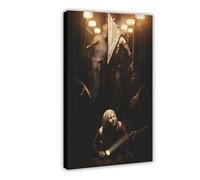 ALNILA Game Silent Hill Pyramid Head 3 Canvas Poster Bedroom Decor Sports Landscape Office Room Decor Gift Frame-style 12x18inch(30x45cm)