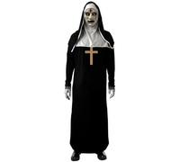 ALNILK Halloween Nun Costume with Nun Scary Mask, Adult Nun Outfit Black Priest Outsuit Deluxe Halloween Party Cosplay Act Costumes Men's Women's (XL)