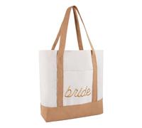 ALNKDH Bride Tote Bag,Beige Bachelorette Party Decorations,Cute Bride To Be Accessory, Hen Party,Wedding Gift Bag,Bridesmaid Gift,Bridal Shower Supplies