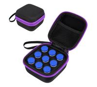 ALNKDH Insulin Fridge Holder Storage Case Organizer - Fits Standard 10ml U-100 Vials -Insulin Travel Case with Zipper, Insulin Cooler, Insulin Pen Case (Black and Purple, 9-Slot, Box Only)