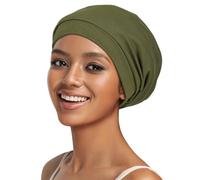 Alnorm Cozy Satin Lined Slouchy Beanie Cap with Soft Elastic Band for Men & Women (Grey Leopard)