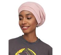 Alnorm Cozy Satin Lined Slouchy Beanie Cap with Soft Elastic Band for Women Washed Pink
