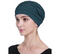 Alnorm Hair Loss Sleep Beanie for All Seasons Dark Blue-Green