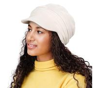 Alnorm Oversize Satin Lined Baseball Cap Newsboy Cap Winter Hat for Frizzy Curly Hair