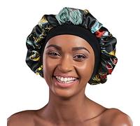 Alnorm Satin Bonnet for Sleeping Double Layer Night Cap with Soft Elastic