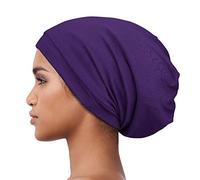 Alnorm Trendy Oversized Stretchy Slouchy Beanie Hat Soft Warm Cap Purple
