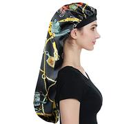 Alnorm XL Satin Sleep Cap Double Layer Silk Satin Bonnet