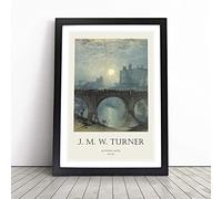 Alnwick Castle by Joseph-Mallord William Turner | Framed Wall Art Print | Modern Home Decor Picture | Ready to Hang Artwork for Living Room, Bedroom, Kitchen or Office | Multiple Sizes