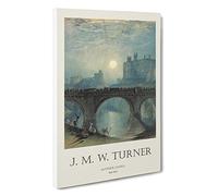 Alnwick Castle Joseph-Mallord William Turner Canvas Print | Gallery Wrapped 30mm Frame Wall Art | 30x20 inches | Ready to Hang | Contemporary Cityscape Picture | Living Room Bedroom Lounge Office