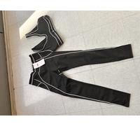 ALO Women's Black & White Tracksuit Set Sports Bra and Leggings Size S