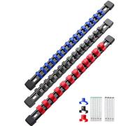 ALOANES 3PC Socket Organizer, Socket Rails Fit 1/2", 1/4" and 3/8" Drive