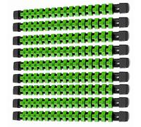 ALOANES 9PC ABS Socket Organizer, Socket Rails Fit 3/8 inch Drive, Heavy Duty Socket Holders Hold up to 135 Sockets, Black Rails with Green Clips