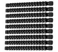 ALOANES 9PC ABS Socket Organizer, Socket Rails Fit 3/8 inch Drive, Heavy Duty Socket Holders Hold up to 135 Sockets, Black Rails with Black Clips