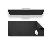 ALOANES Black Waterproof Desk Mat, Large Mouse Pad with Extended Mouse Mat, with Anti Slip Base, Stitched Edge, Grain Jacquard Surface, Perfect for Gamer, Office & Home, XXL 11.81''x31.50''x0.12''