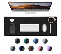 ALOANES Waterproof Mouse Pad with Durable Stitched Edge, Large Gaming Keyboard Pad, Non-Slip Rubber Base Mouse Mat, Extended Desk pad for Gamer, Office & Home, Black Mousepad 31.5''x 15.7''x 0.12''