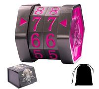 ALOBGHDC Metal MTG Life Counter, Game Skull Life Counter MTG with High Grade Gift Box Packag for Board Games, Tabletop Cards Games, TTRPGs, Compatible with MTGs, Black Nickel Wheels with Red Numbers