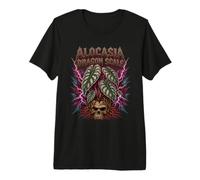 Alocasia Dragon Scale Houseplant Lover Heavy Metal Rock 80s Premium T-Shirt