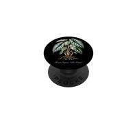 Alocasia Silver Dragon plant illustration PopSockets Adhesive PopGrip