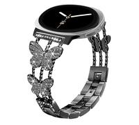 Alociaga Bling Band Compatible for Samsung Galaxy Watch 8 40mm 44mm/8 Classic 46mm Bands, Diamond Butterfly Metal Bracelet Rhinestone Strap for Galaxy Watch 8/8 Classic