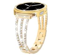 Alociaga Bling Band with Case Compatible for Samsung Galaxy Watch 8 40mm 44mm, Women Diamond Chain Metal Bracelet Rhinestone Strap with Protector Case