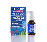 Aloclair Plus Bioadhesive Mouth Ulcer Spray 15 ml, Helps relieve pain from Mouth Ulcers and Oral Lesions, Up to 10-Hour Protection, No-Touch Application, For Adults and Children 4 Years+
