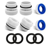 Alocs 40mm Hose Conversion Adapters, 4 Pack. Connects 40mm Hoses to 1 1/4” or 1 1/2” Filter Ports. Compatible with Intex, Hayward, Coleman Pool Parts