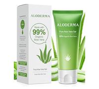 Aloderma 99% Organic Aloe Vera Gel For Face Made Within 12 Hours Of Harvest - Natural Hydrating Pure Aloe Vera For Soothing Skincare - Moisturizing Aloe Gel For Skin, Face, & Sensitive Skin, 4.02 Oz
