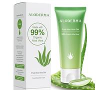Aloderma Organic Aloe Vera Gel (99% Pure) - Fresh, Natural Hydration for Face & Sensitive Skin, 4oz Light Grey 1