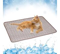Aloe-aura Dog Cooling Mat, Aloe Aura Dog Cooling Mat 4x More Effective for Small Large Dogs Cats Pet Coolings Pad Outdoor Summer Camping Cool Dogs Blankets (Brown - XL)