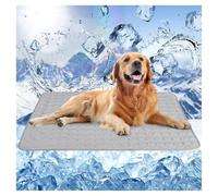 Aloe-aura Dog Cooling Mat, Aloe Aura Dog Cooling Mat 4x More Effective for Small Large Dogs Cats Pet Coolings Pad Outdoor Summer Camping Cool Blankets (Grey - L)