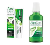Aloe Dent - Activated Charcoal Gel Toothpaste & Mouthwash - Fluoride Free - Activated Cleansing, Supports Healthy Gums & Freshens Breath - Vegan, Cruelty & SLS Free - 100ml & 250ml