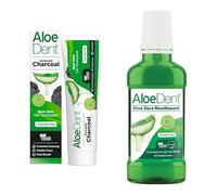 Aloe Dent - Activated Charcoal Gel Toothpaste & Mouthwash - Fluoride Free - Activated Cleansing, Supports Healthy Gums & Freshens Breath - Vegan, Cruelty & SLS Free - 100ml & 250ml - Bundle